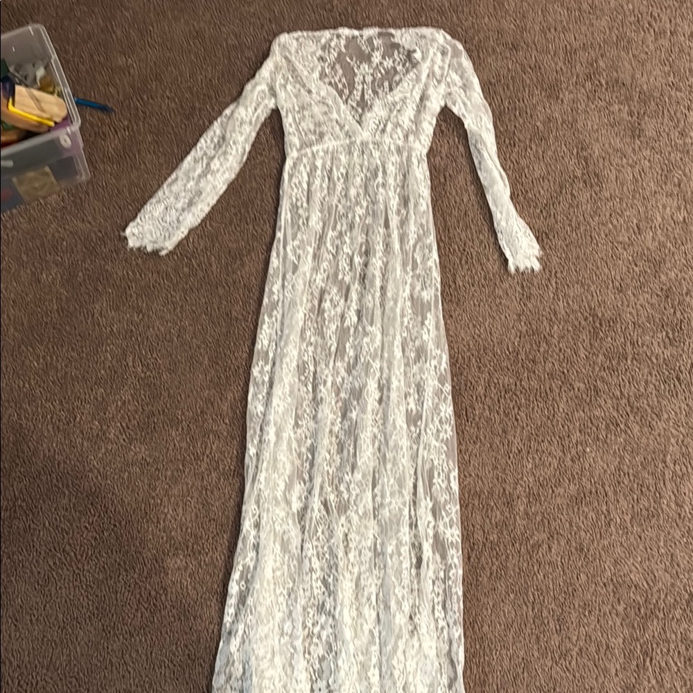 White see threw Lace Dress